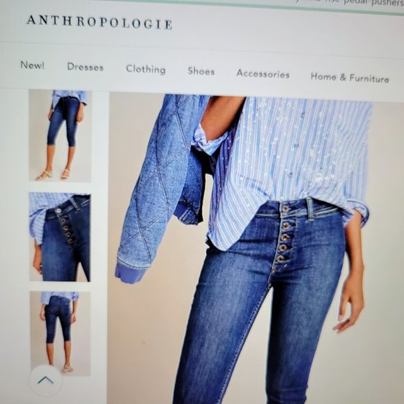 Pilcro Button-Fly High-Rise Denim Legging Brand new/never worn - Picture 2 of 6